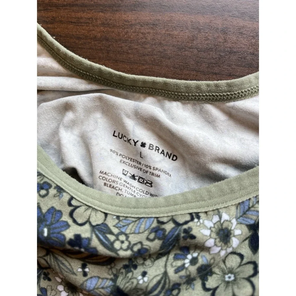 2 Lucky Brand Sports Bralette Bra Flowers Large